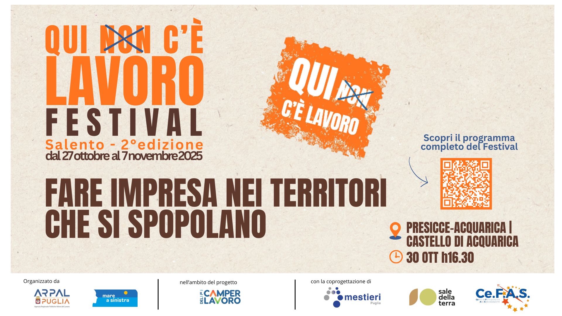 Fare impresa nei territori che si spopolano: convegno a Presicce-Acquarica per rilanciare l'imprenditoria nei piccoli centri